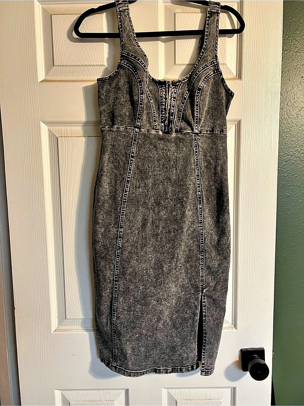 Black Denim Mini Dress Like New